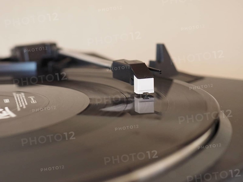 Vinyl record spinning
