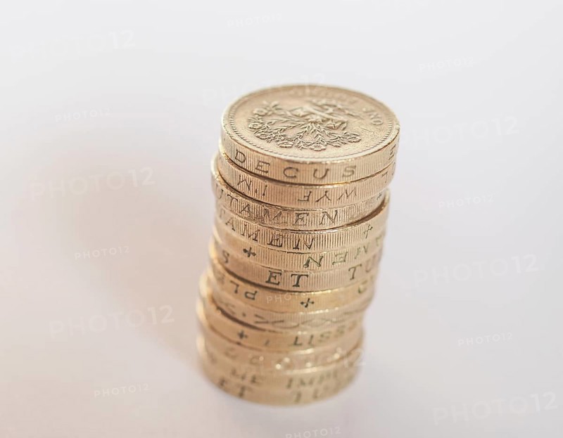 Pound coin pile