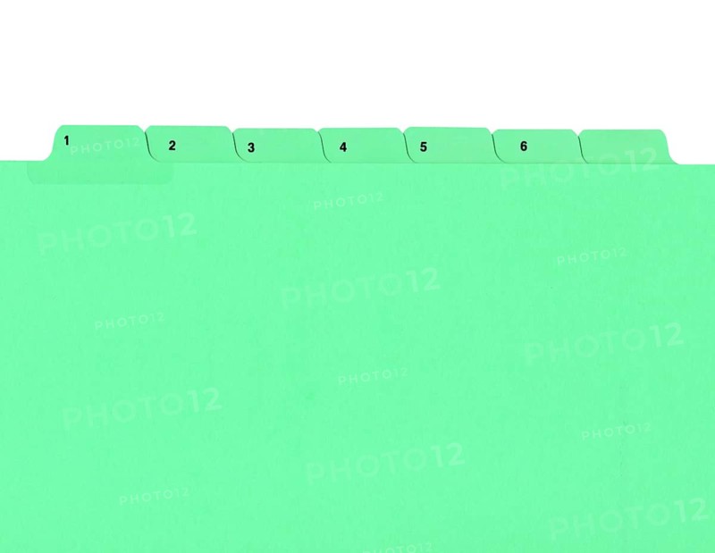 Green document folder