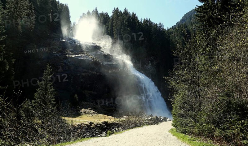 Waterfall in Krimml in Pinzgau