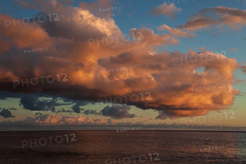 Sea and dramatic cloud atmosphere