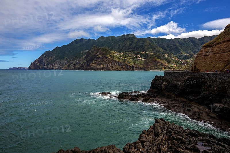 View from the Miradouro Furna do Porto da Cruz to the mountain range of the north coast
