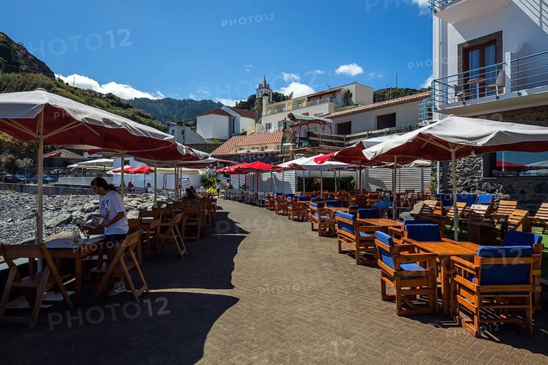 Restaurant of the Hotel Vila Bela on the beach of Porto da Cruz