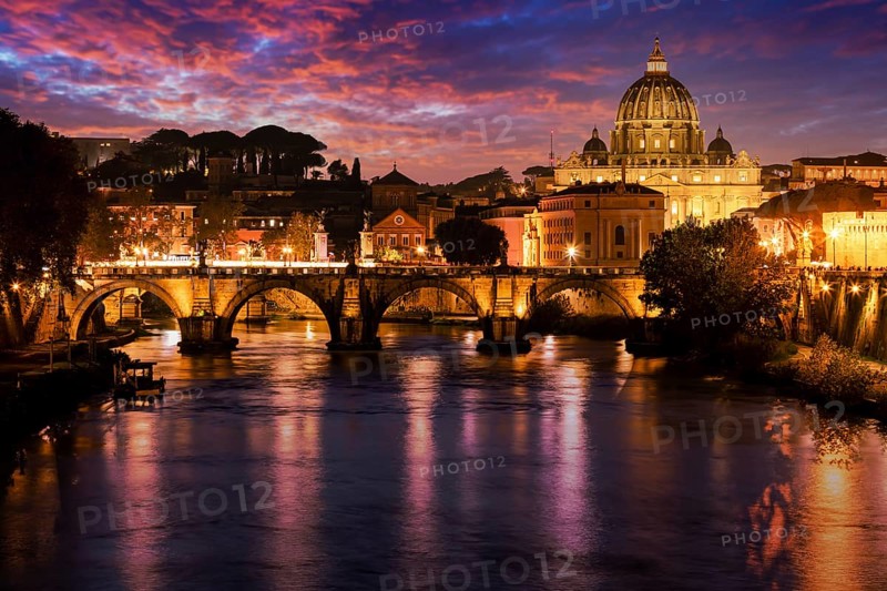 Ponte Sant'Angelo and St Peters Basilica