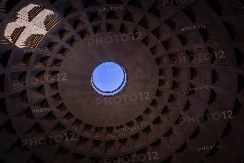 Temple of Pantheon with the Hole on the Roof in Rome