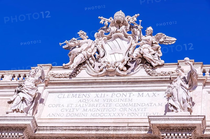 Trevi Fountain papal coat of arms