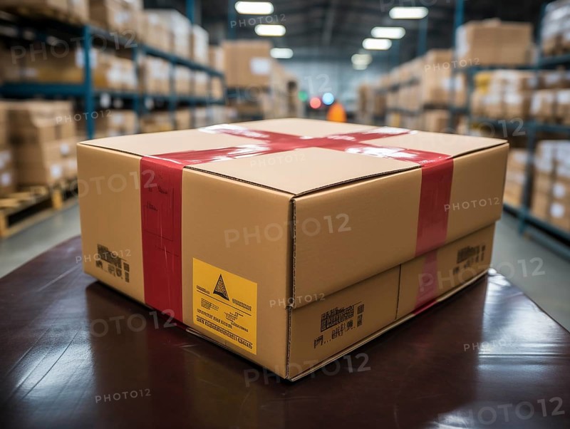 Postal packages in a warehouse