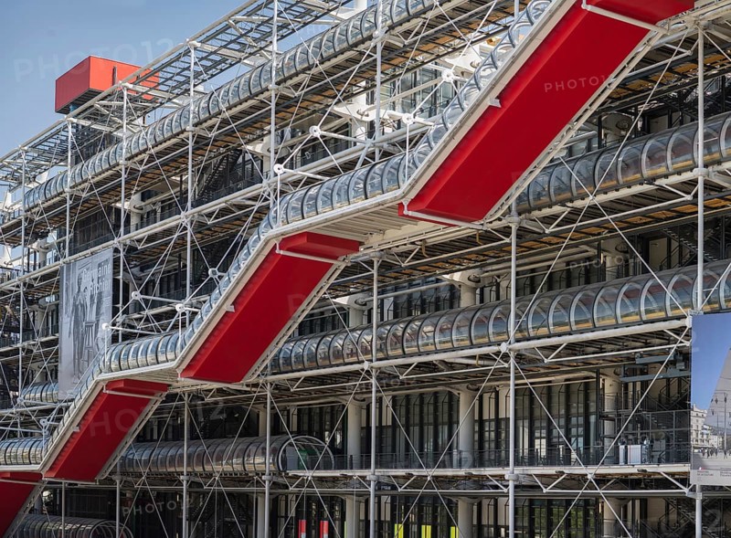 Detailed view of the Centre Georges Pompidou