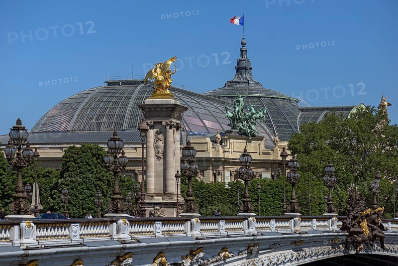 Paris Grand Palais and Pont Alexandre III
