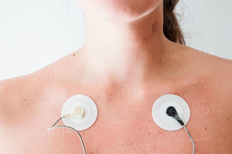 Person with electrodes body