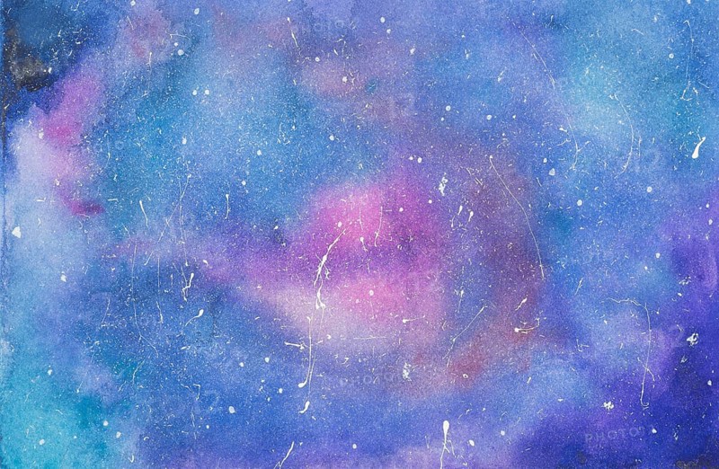 Pink blue mix paints paper