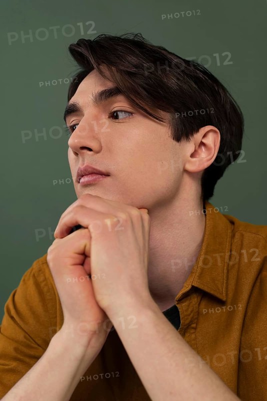 Portrait young man wearing shirt posing 3
