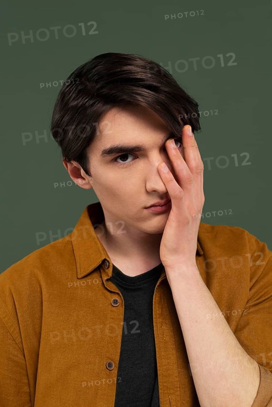 Portrait young man wearing shirt posing 4