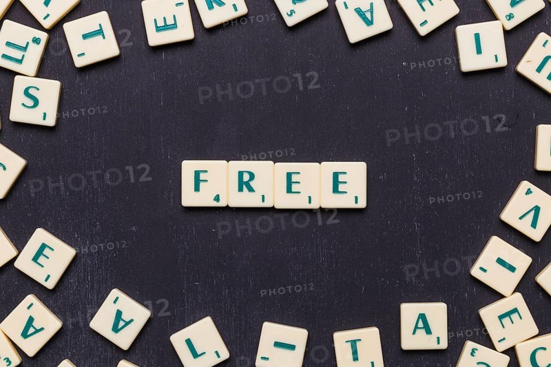 Scrabble letters black background