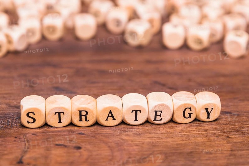 Strategy word wooden cubes
