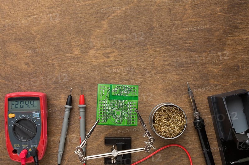 Top view circuit board repair