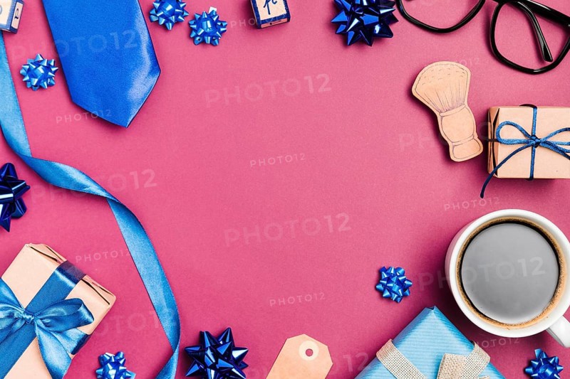 Top view father s day accessories with copy space