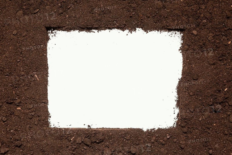 Top view natural soil frame
