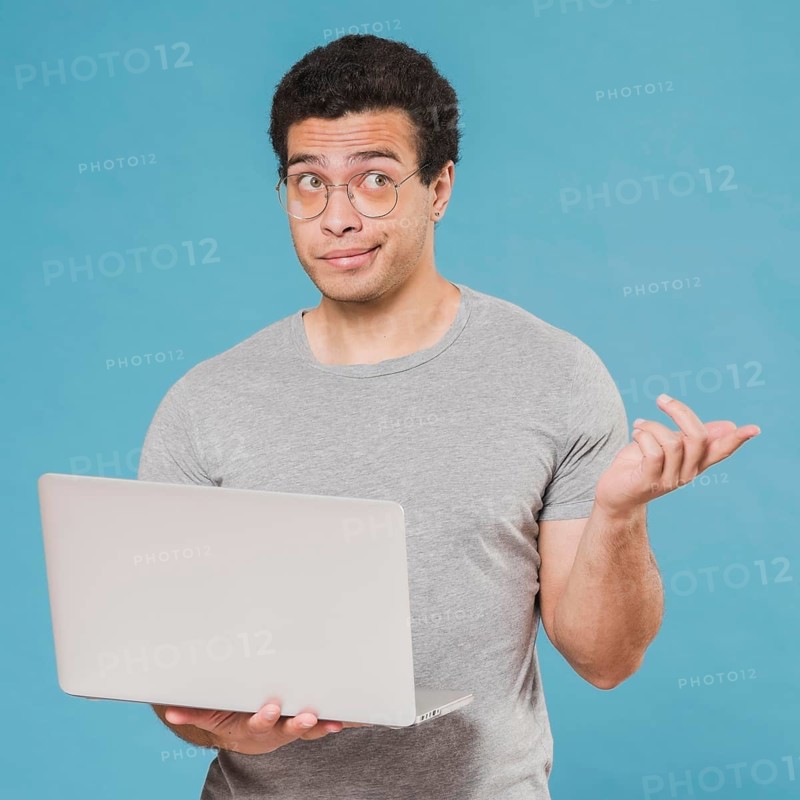 University student laptop e learning concept