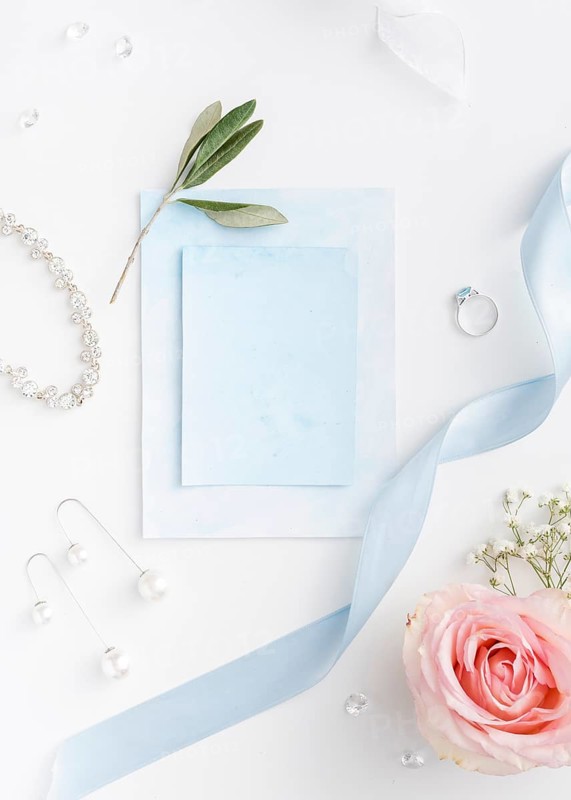 Wedding invitation engagement ring