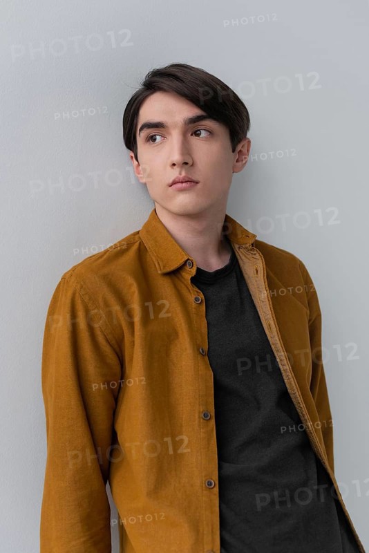 Young male wearing shirt portrait 3
