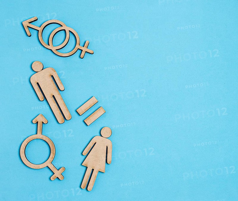Cardboard people symbols with copy space