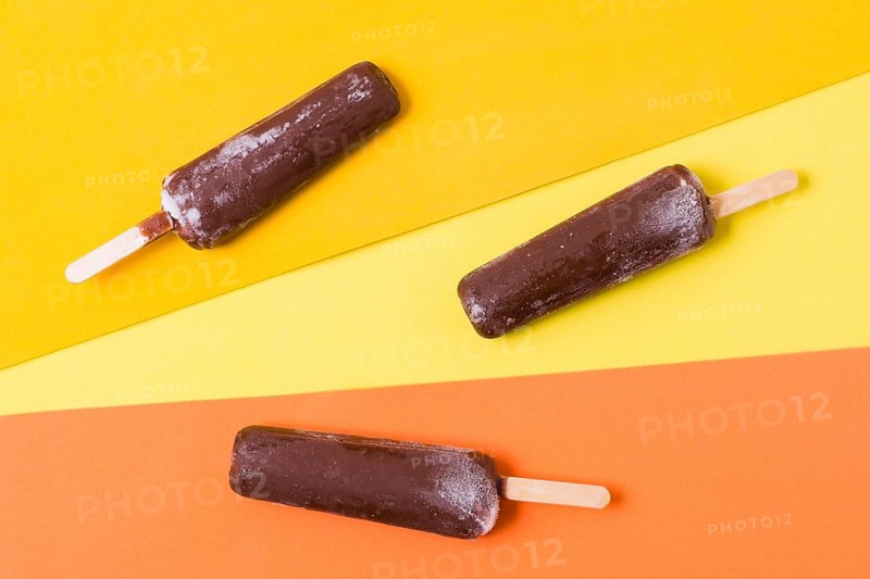 Chocolate flavor ice cream stick