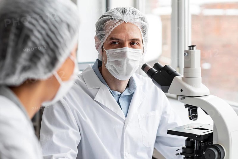 Close up scientist laboratory