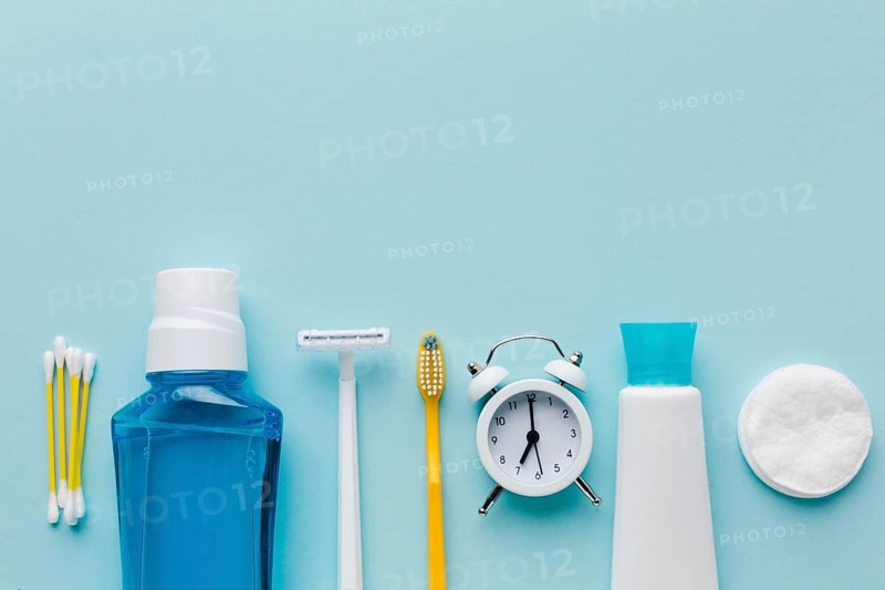Dental mouth wash alarm clock