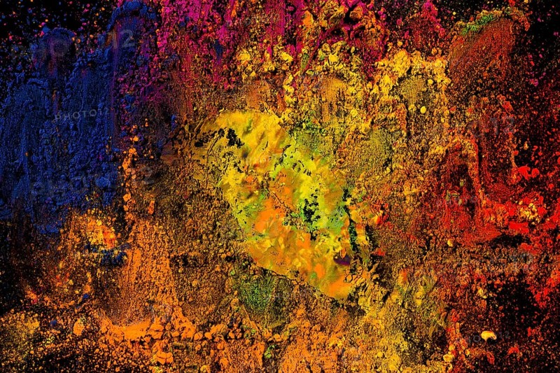Explosion mixed bright holi colors