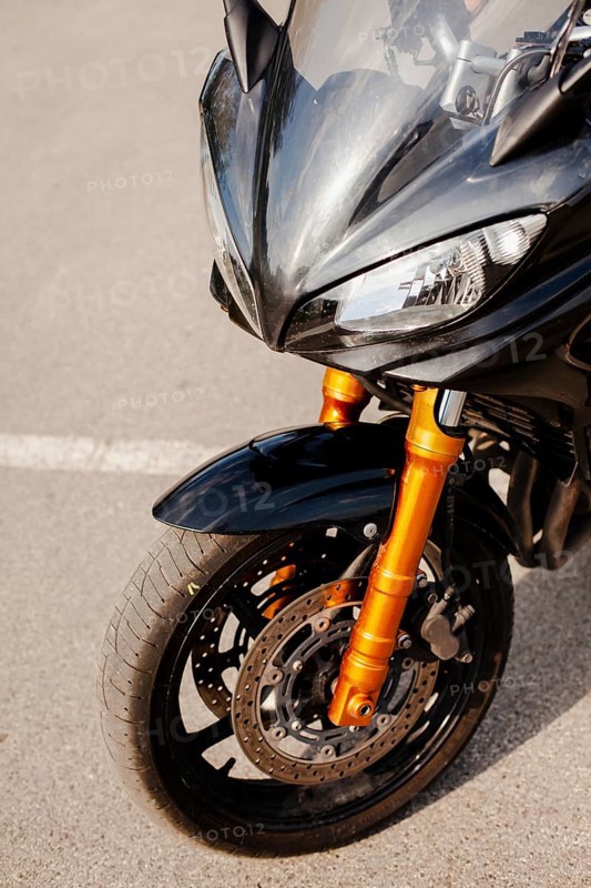 Front part black motorbike