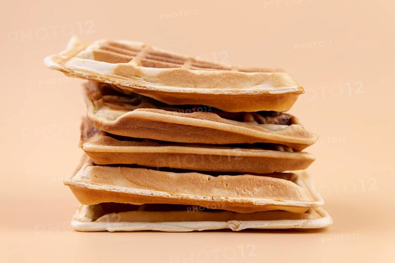 Front view stacked waffles
