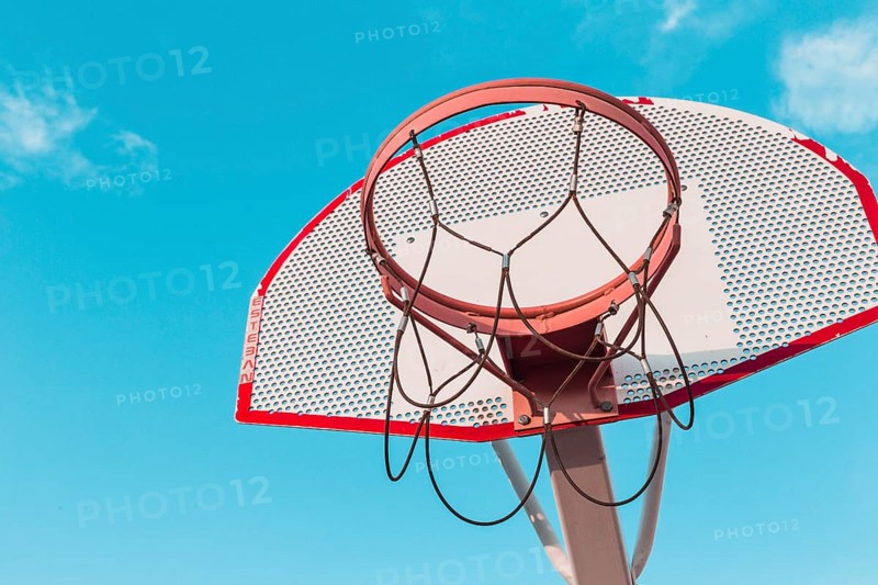 Low angle view basketball hoop