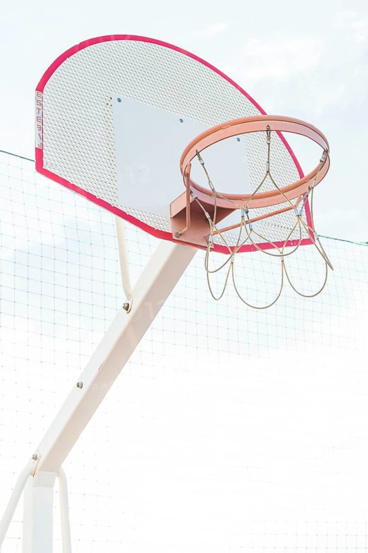 Low angle view basketball hoop outdoors