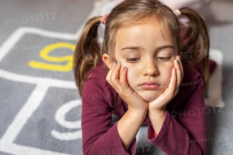 Portrait little girl upset 2
