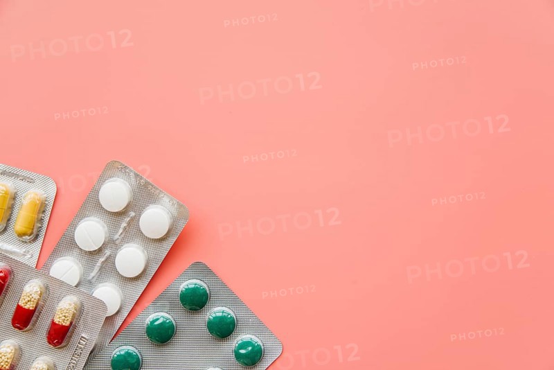 Top view blisters pills