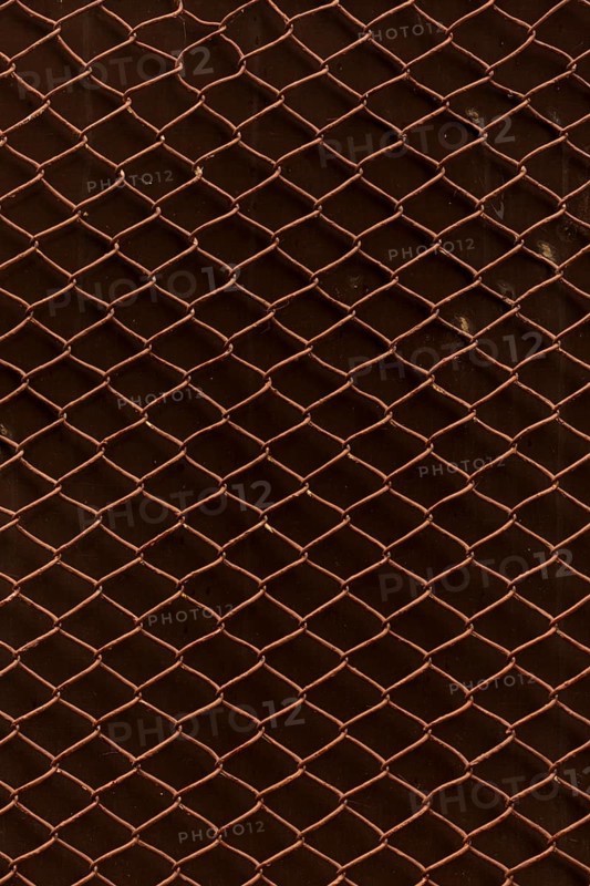 Vintage rusty chain link fence