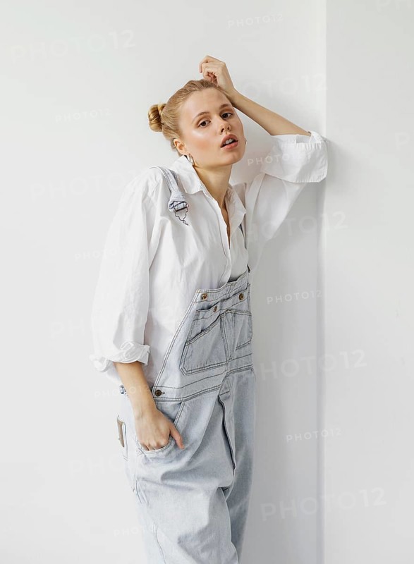 Beautiful young female wearing jumpsuit 11