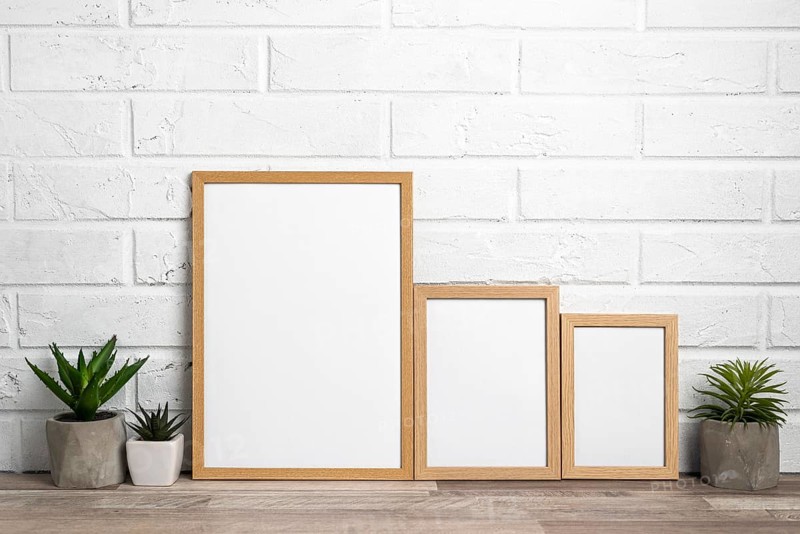 Blank frames flower pots