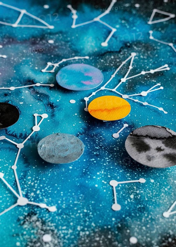 Creative paper planets composition 3