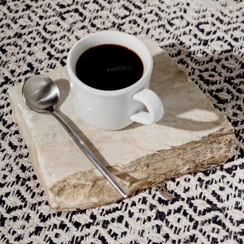 Cup coffee with spoon