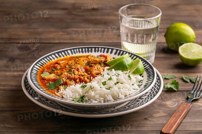 Delicious brazilian dish water glass