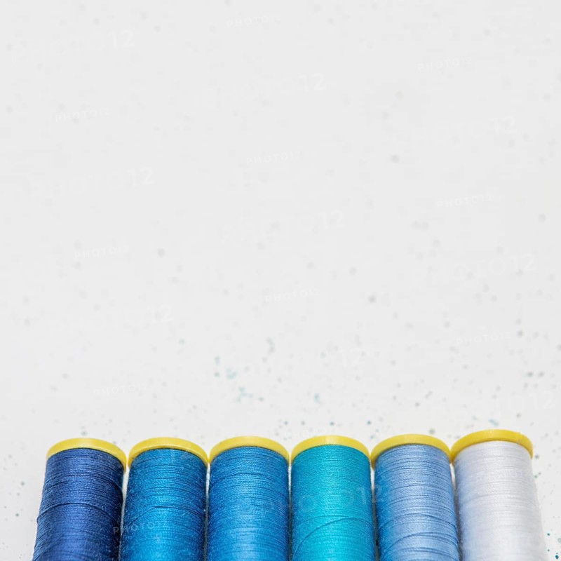 Different threads frame with copy space high angle