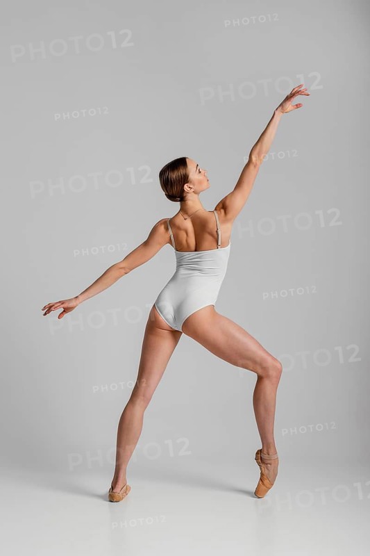 Full shot beautiful ballerina posing