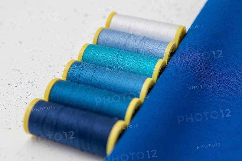 High angle different threads with copy space