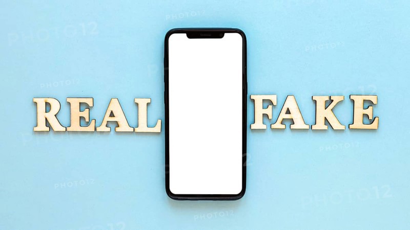 Mobile with fake news letters