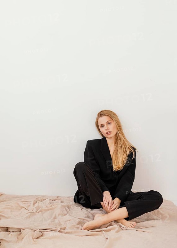 Portrait beautiful young female wearing formal suit 3