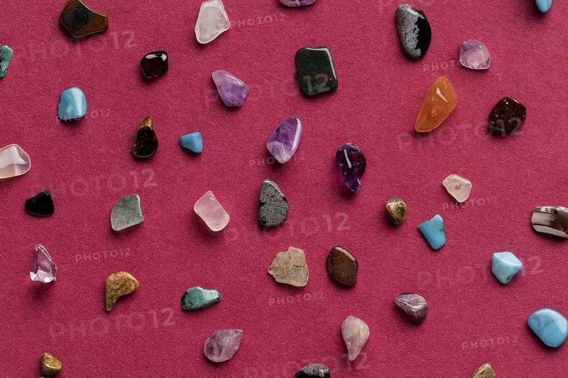 Top view colorful small stone collection 3