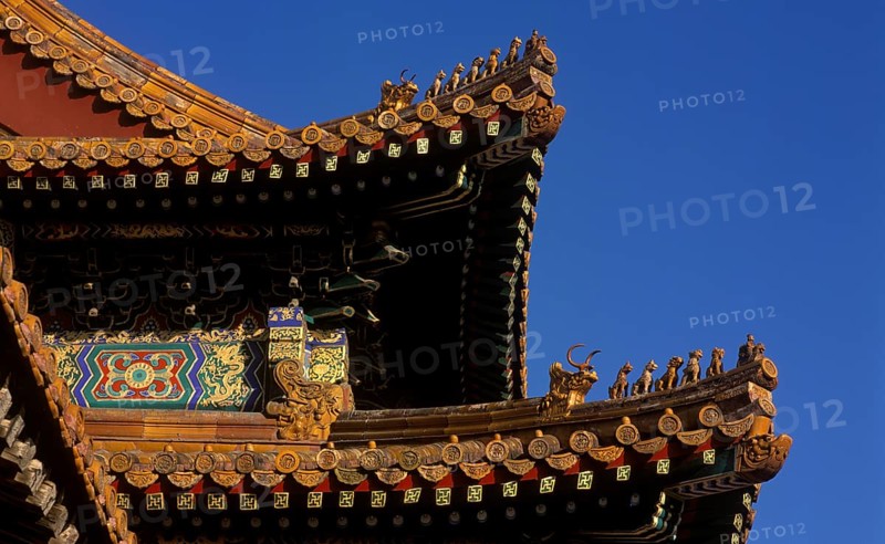 Ceramic roof detail Lama Monastery