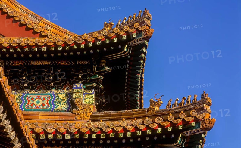 Ceramic roof detail Llama Monastery